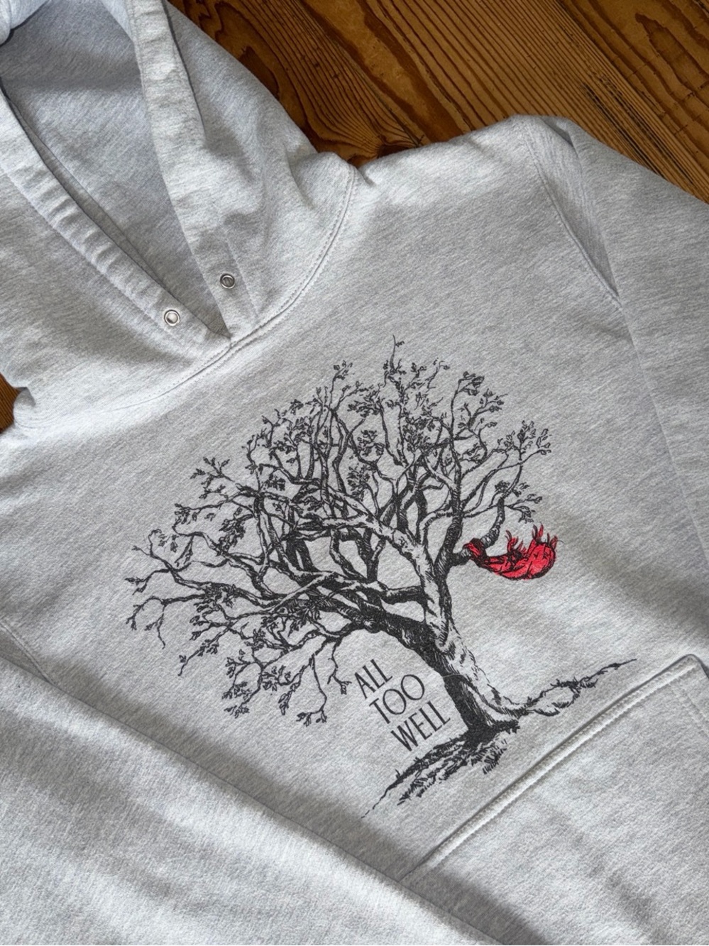 Taylor Swift official All Too Well Gray Hoodie Sweatshirt -SM